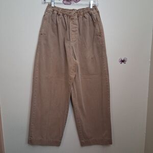 Urban Outfitters Khaki Wide Leg Denim Pants Cropped Medium